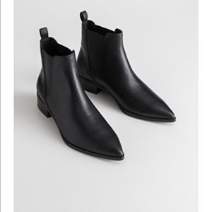 New &other stories Leather Chelsea Boots size 39
